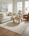 Metro Heights Collection Area Rug -  Bronx Rectangle Beige  lifestyle 46