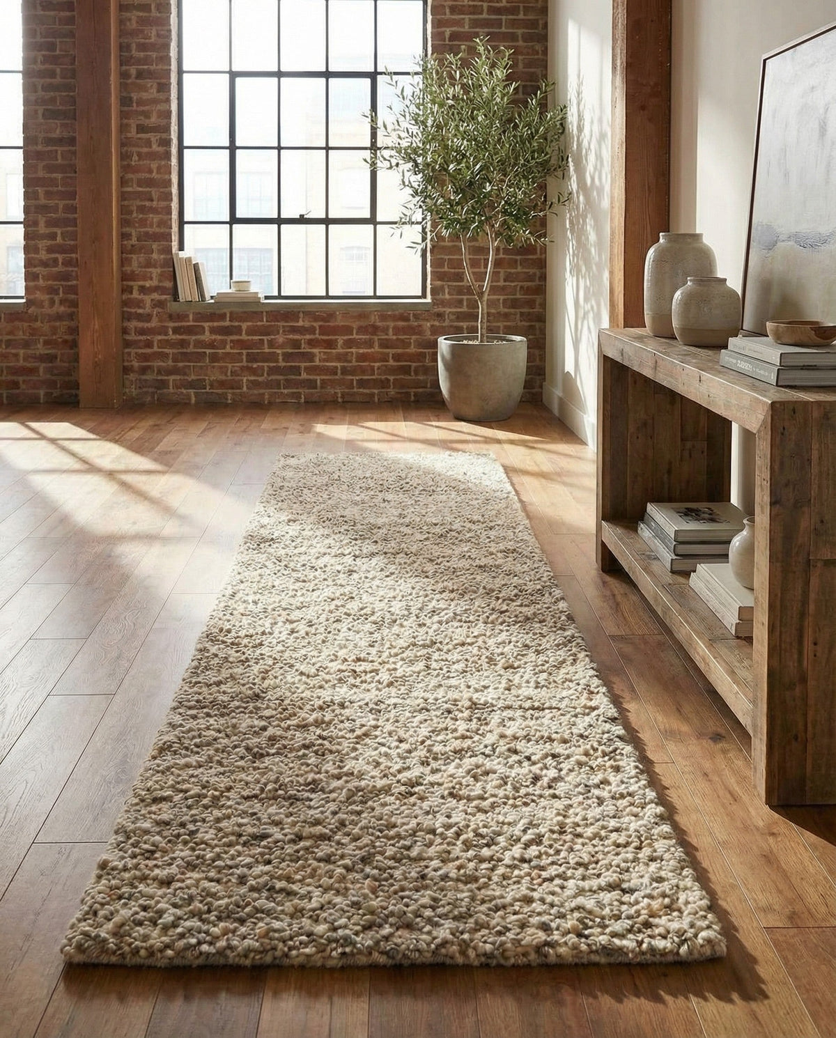Wellington Luxe Shag Collection Area Rug - Kapiti Runner Taupe  lifestyle 172