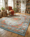 Caribbean Breeze Collection Area Rug -  Floriana Rectangle Light Blue  lifestyle 17