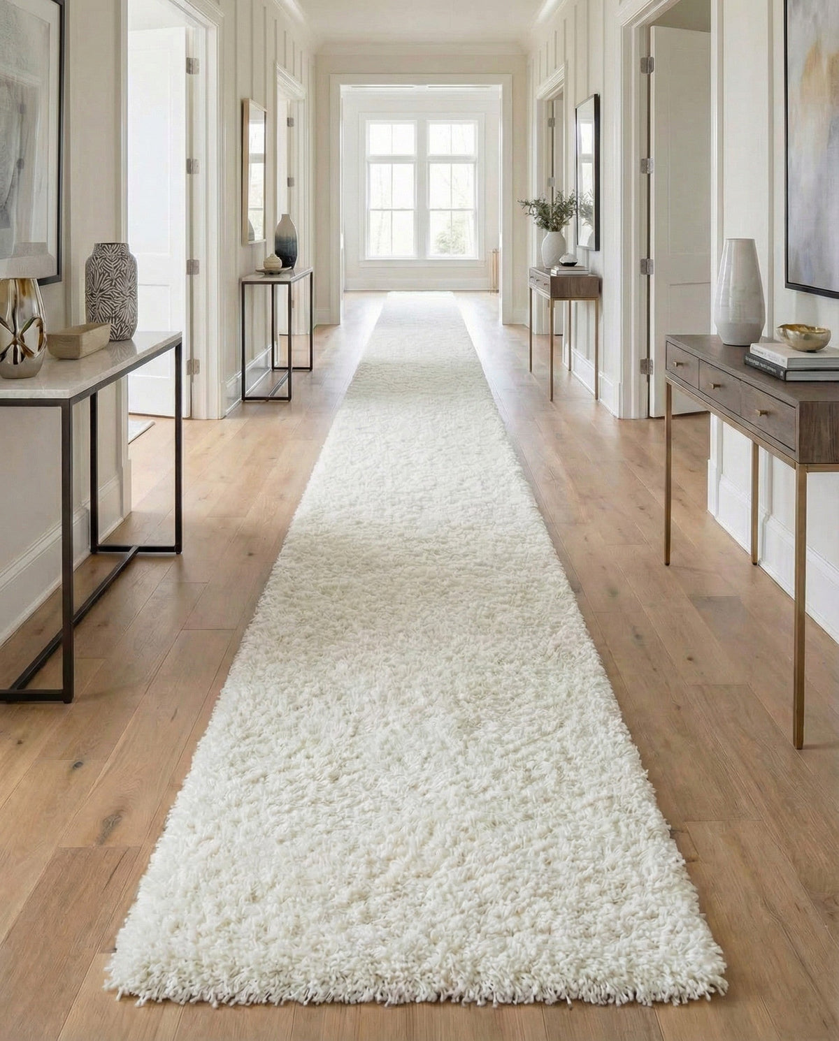Plush Oasis Collection Area Rug - Serenity (Snow White) Runner Snow White  lifestyle 116