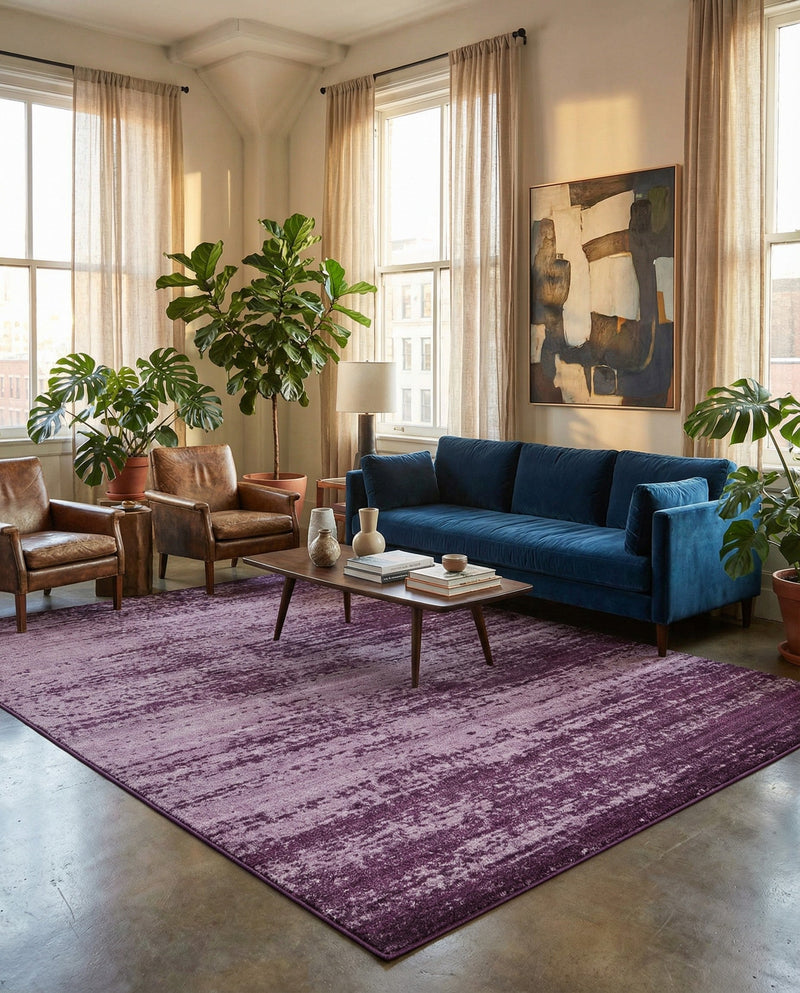 Studio Haven Collection Area Rug -  Gallery (Violet) Rectangle Violet  lifestyle 39