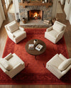 Horizon Collection Area Rug -  Apex (Rust Red) Square Rust Red  lifestyle 46