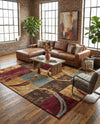 Bistro Lounge Collection Area Rug -  Ristretto Rectangle Multi  lifestyle 35