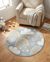 Wonder Tykes Collection Area Rug -  Pixel Round Gray  lifestyle 45