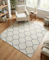 Trellis Mosaic Collection Area Rug -  Pergolatown (Ivory) Square Ivory  lifestyle 36