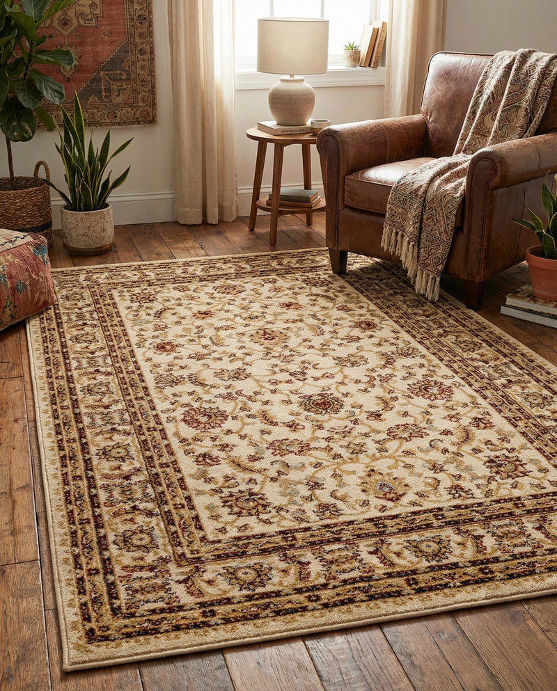 Jaipur Elegance Collection Area Rug -  Nahargarh (Cream) Rectangle Cream  lifestyle 29
