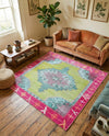Heritage Elegance Collection Area Rug -  Winterthur (Green) Square Green  lifestyle 68