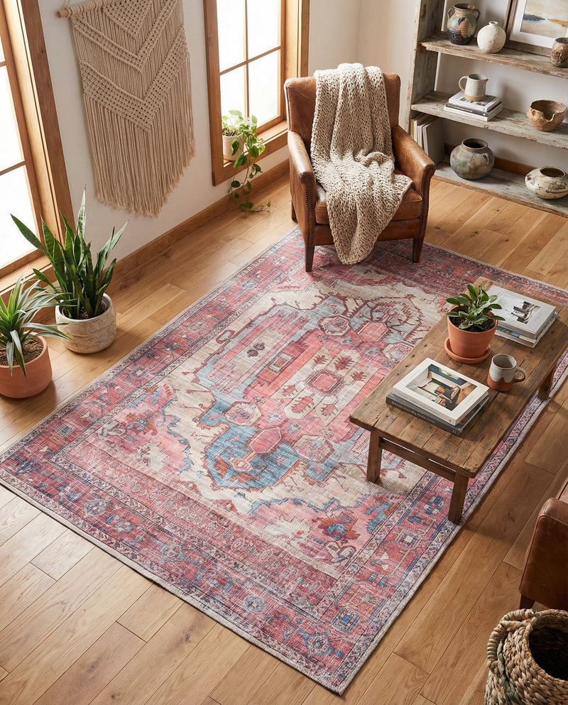 Zahara Oasis Collection Area Rug - Sahara Rectangle Beige  lifestyle 18