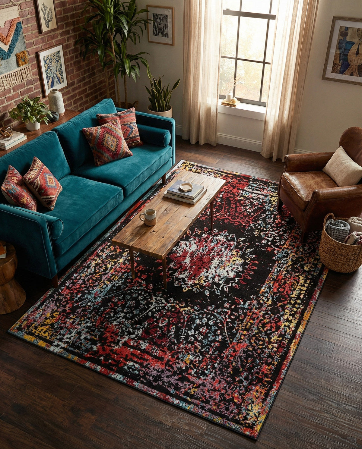 Brighton Terrace Collection Area Rug -  Withdean Rectangle Multi  lifestyle 7