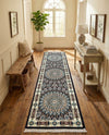 Persian Elegance Collection Area Rug -  Hamedan (Navy Blue) Runner Navy Blue  lifestyle 85