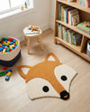 Whimsy Wonders Wool Collection Area Rug -  Meadow Round Orange and White  lifestyle 6