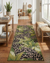Seaside Blooms Collection Area Rug -  Lotus Runner Green  lifestyle 48