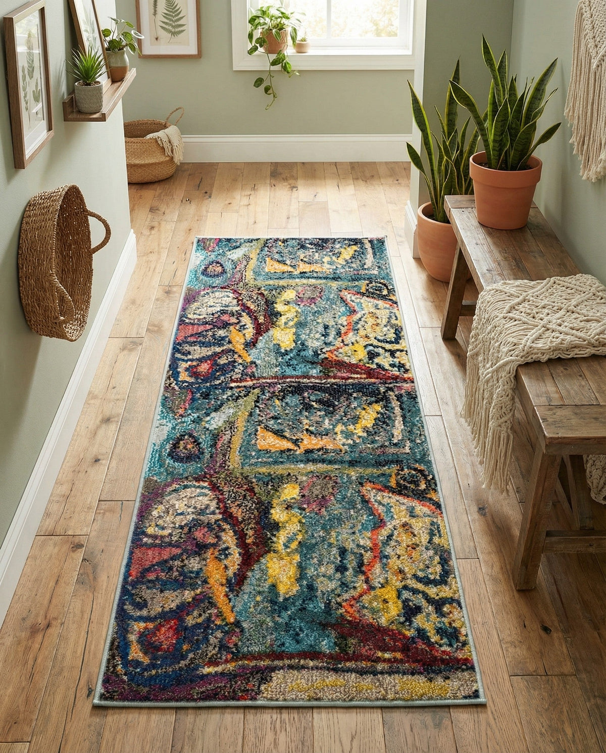 Autumnal Tapestry Collection Area Rug - Harvestville Runner Multi  lifestyle 94