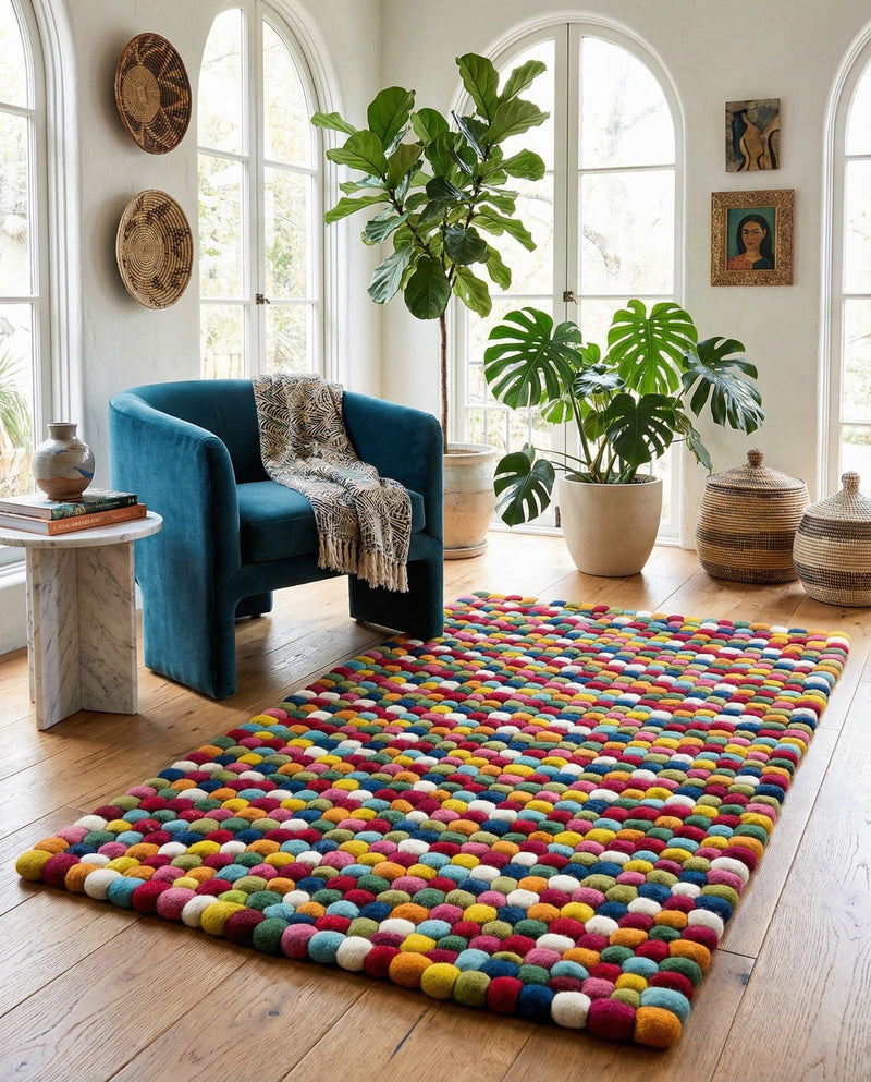 Woolen Sphere Collection Area Rug - Orbsburg (Multi) Rectangle Multi  lifestyle 22