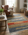 Zagros Oasis Collection Area Rug -  Lordegan Rectangle Blue  lifestyle 22