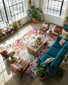 Chromatic Oasis Collection Area Rug -  Lagoon Rectangle Multi  lifestyle 48