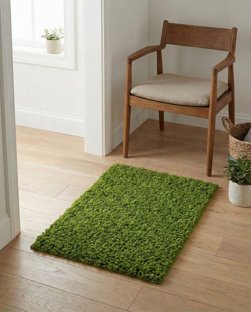 Plush Oasis Collection Area Rug - Serenity (Grass Green) Rectangle Grass Green  lifestyle 18