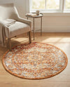 Savannah Soiree Collection Area Rug -  Everglade (Rust Red) Round Rust Red  lifestyle 78