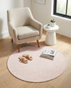 Jill Zarin Sedona Oasis Outdoor Collection Area Rug - Coconino (Pink Roses) Round Pink Roses  lifestyle 67