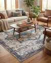 Baroque Era Collection Area Rug - Versailles (Sea Salt White) Rectangle Sea Salt White  lifestyle 9