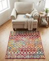 Mediterranean Lattice Collection Area Rug - Santorini (Multi) Square Multi  lifestyle 84