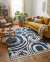 Sahara Chic Collection Area Rug -  Nubia Rectangle Blue  lifestyle 61