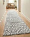 Mediterranean Lattice Collection Area Rug - Santorini (Gray) Runner Gray  lifestyle 66