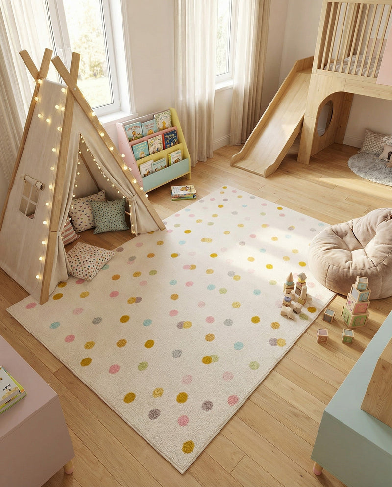 Wonder Tykes Collection Area Rug -  Fable Rectangle Ivory  lifestyle 8
