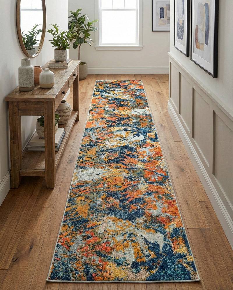 Colorburst Oasis Collection Area Rug -  Chroma Runner Multi  lifestyle 46