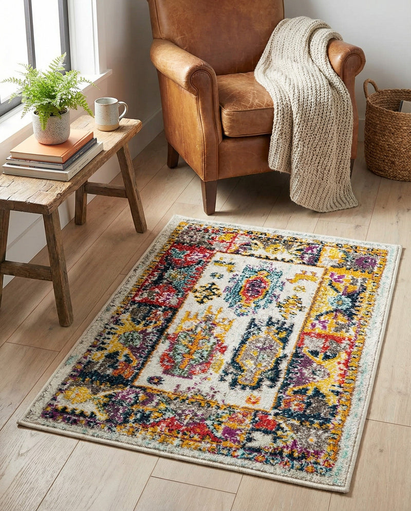Brighton Terrace Collection Area Rug -  Portslade Rectangle Ivory  lifestyle 7