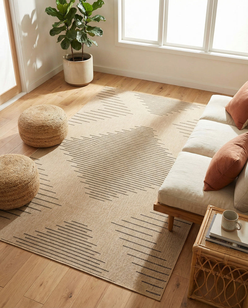 Sahara Sands Collection Area Rug -  Merimde Rectangle Natural  lifestyle 11