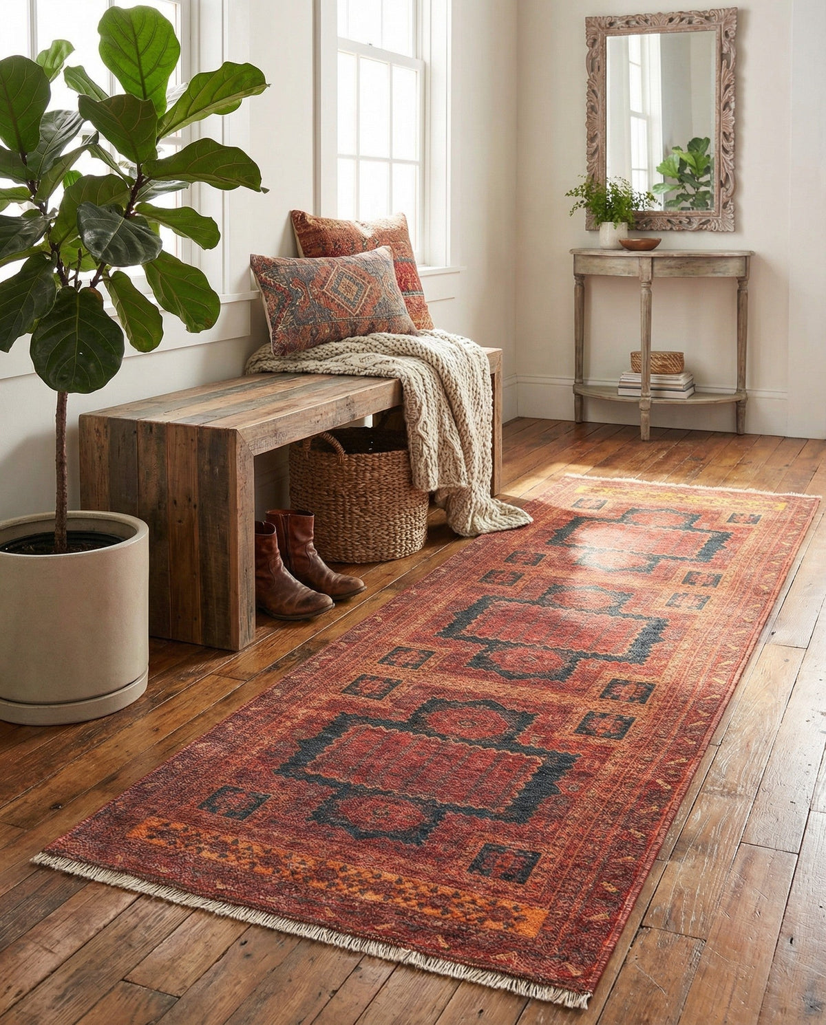 Bazaar Chic Collection Area Rug -  Taroudant Runner Rust Red  lifestyle 26