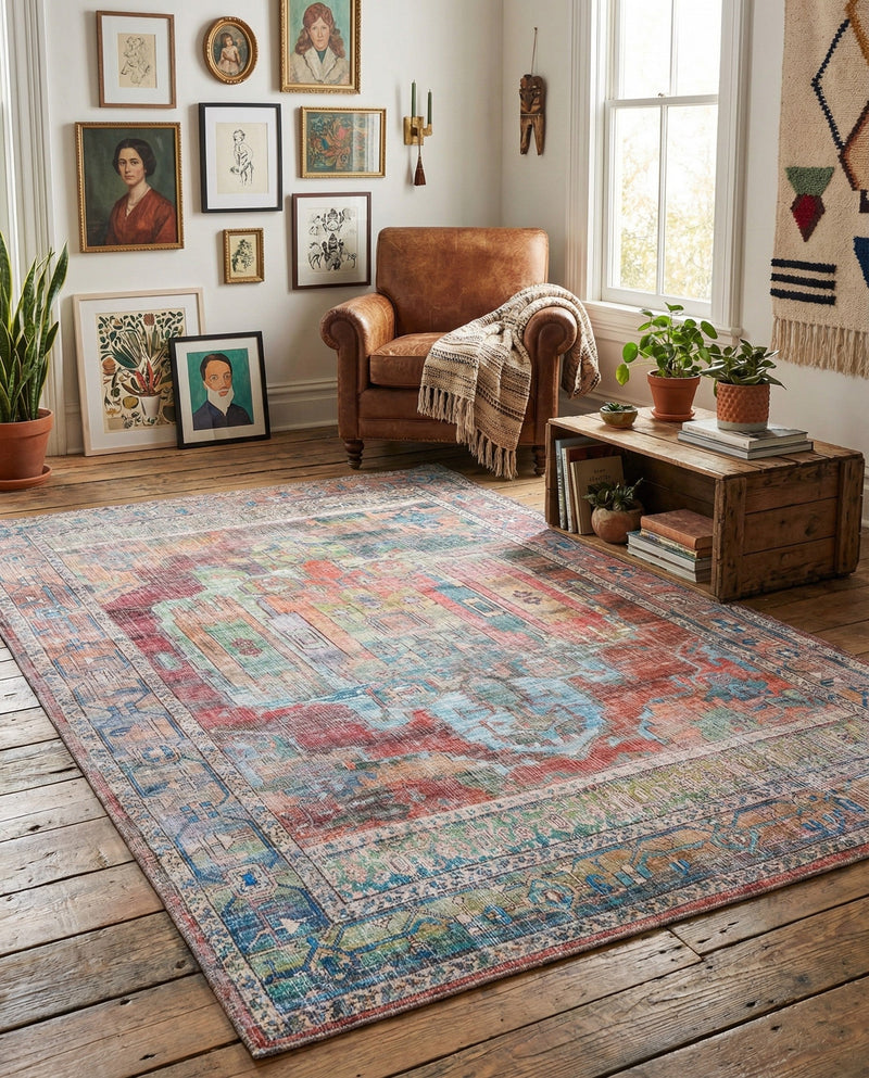 Zahara Oasis Collection Area Rug - Sahara Rectangle Multi  lifestyle 30