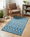 Marrakech Lattice Collection Area Rug - Medina (Blue) Rectangle Blue  lifestyle 19