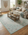 Savannah Series Collection Area Rug - Charleston (Mint) Rectangle Mint  lifestyle 5