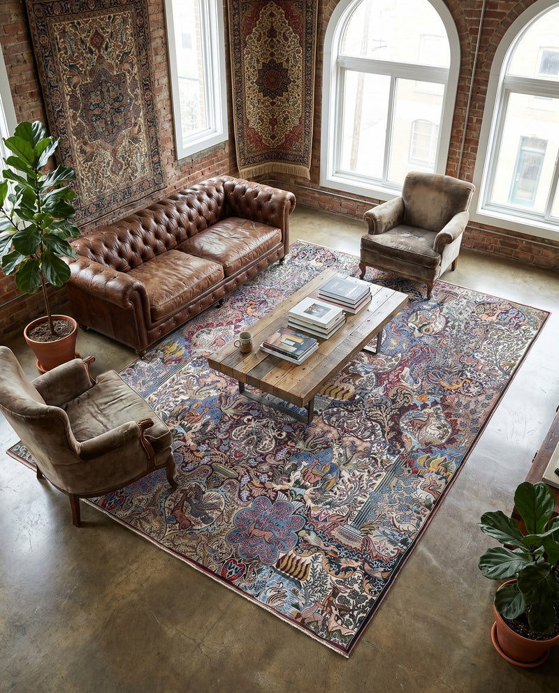 Heritage Elegance Collection Area Rug -  Louvre Rectangle Multi  lifestyle 14
