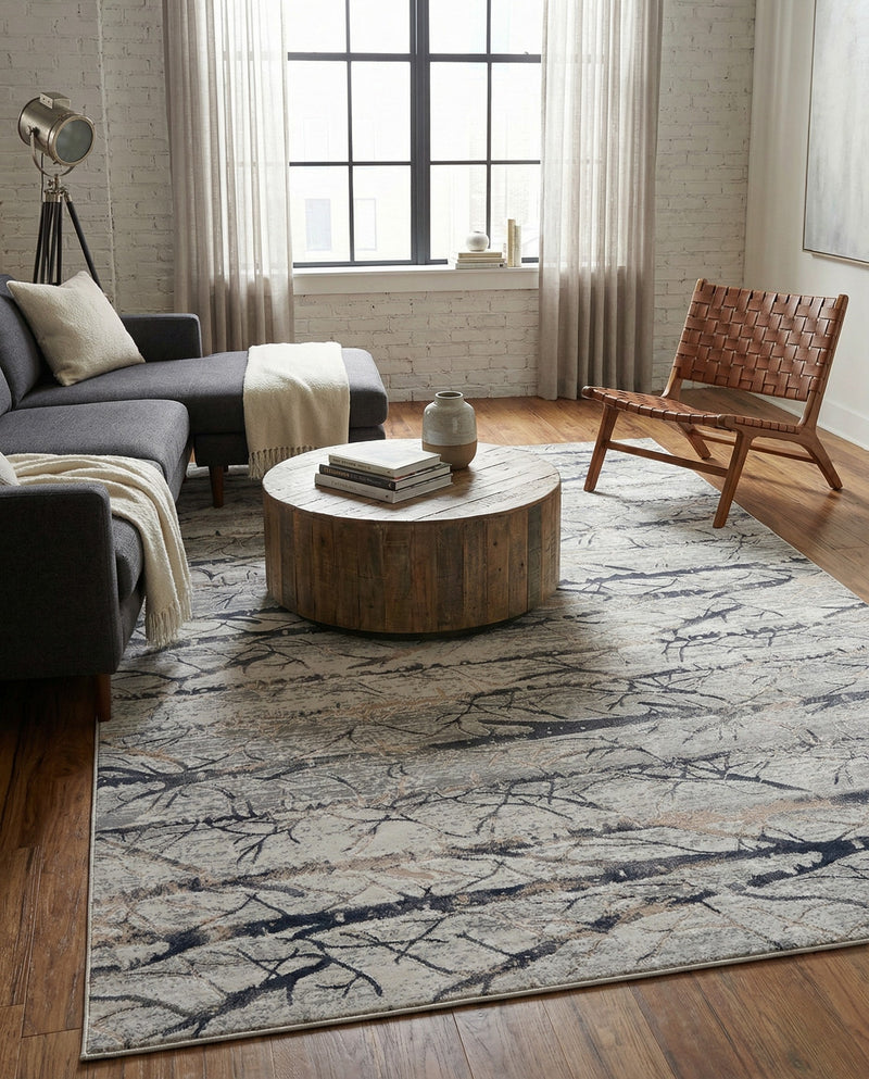 Bloomsbury Elegance Collection Area Rug -  Soho Rectangle Gray  lifestyle 12