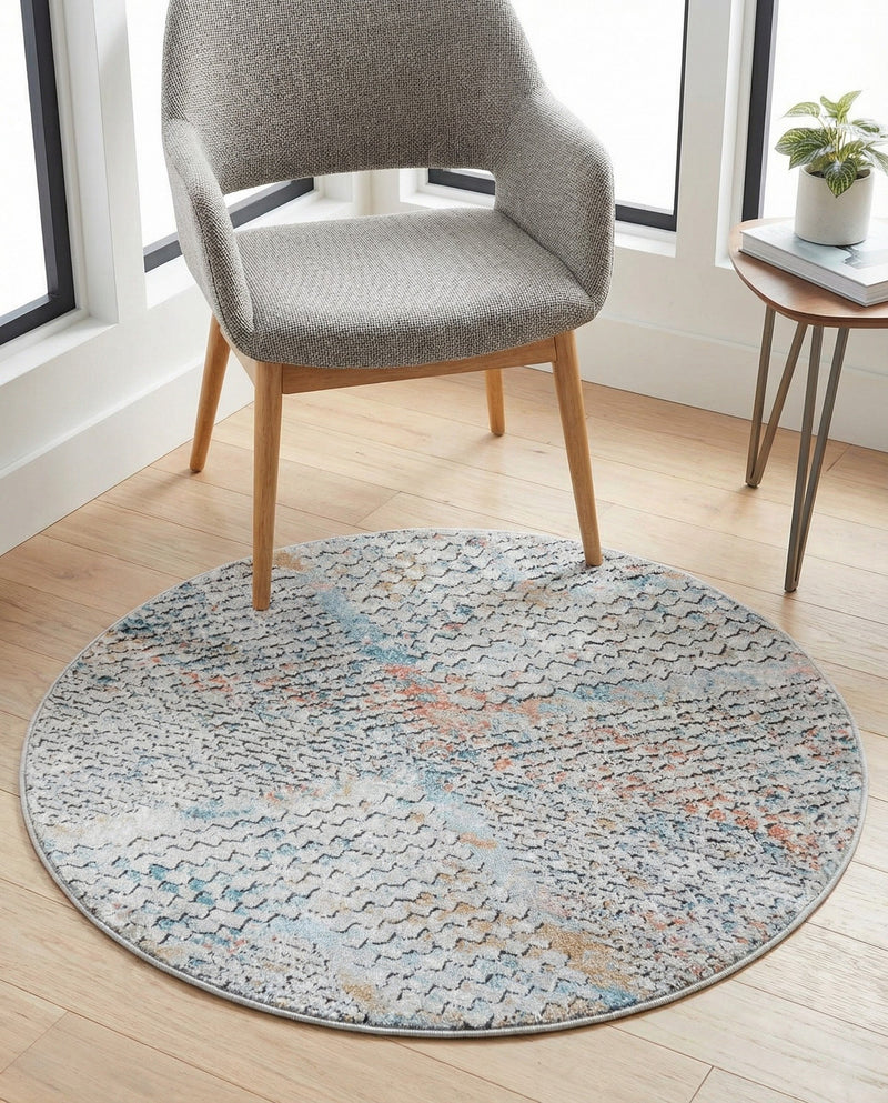 Dresden Elegance Collection Area Rug -  Freiberg Round Multi  lifestyle 29