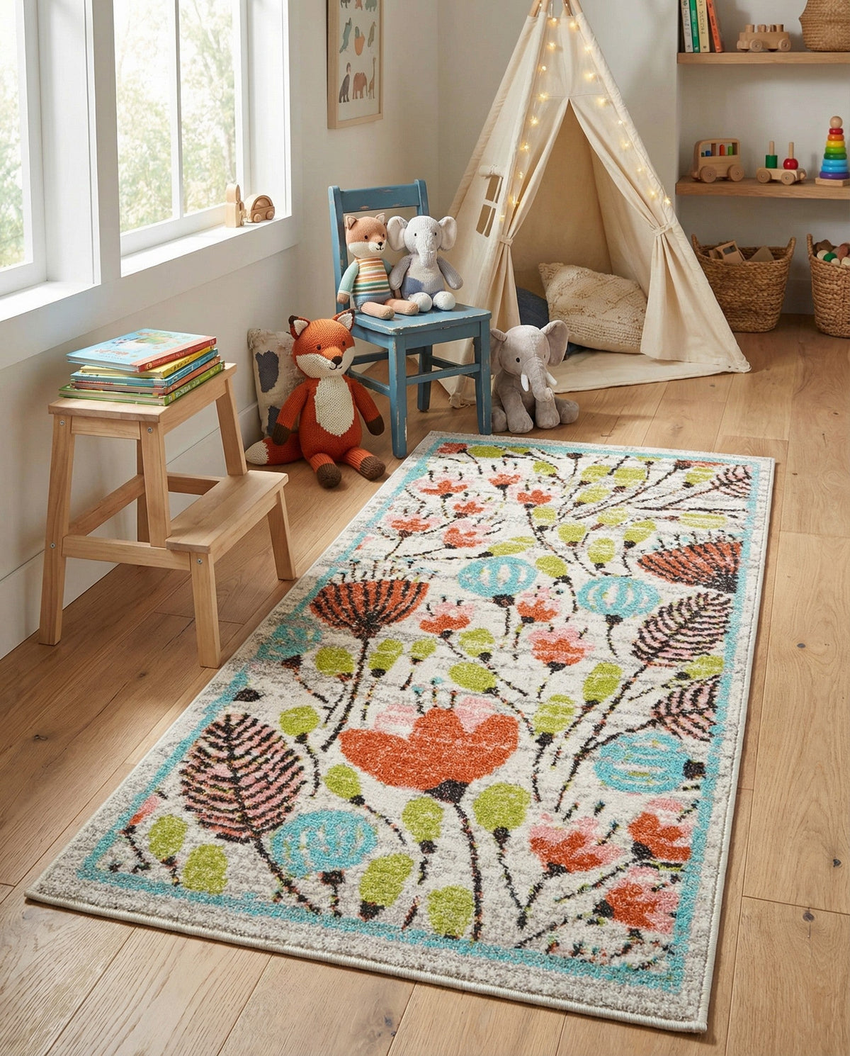 Wonder Tykes Collection Area Rug -  Fantasy Runner Ivory  lifestyle 59