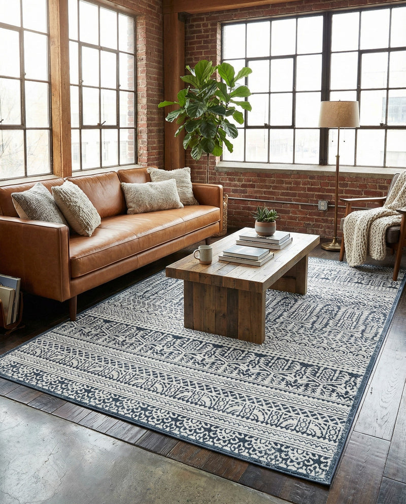 Metro Heights Collection Area Rug -  Chelsea Rectangle Blue  lifestyle 11