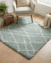 Cozy Haven Shag Collection Area Rug - Serenity (Sage Green) Square Sage Green  lifestyle 47
