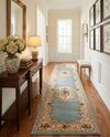 Versailles Elegance Collection Area Rug -  Louveciennes (Light Blue) Runner Light Blue  lifestyle 88