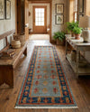 Zagros Oasis Collection Area Rug -  Dalahu Runner Light Blue  lifestyle 44