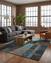 Autumn Meadow Collection Area Rug -  Sycamoreside (Blue Gray) Rectangle Blue Gray  lifestyle 11