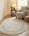 Savannah Soiree Collection Area Rug -  Everglade (White) Oval White  lifestyle 54