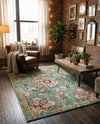 Brighton Terrace Collection Area Rug - Hove (Green) Rectangle Green  lifestyle 13