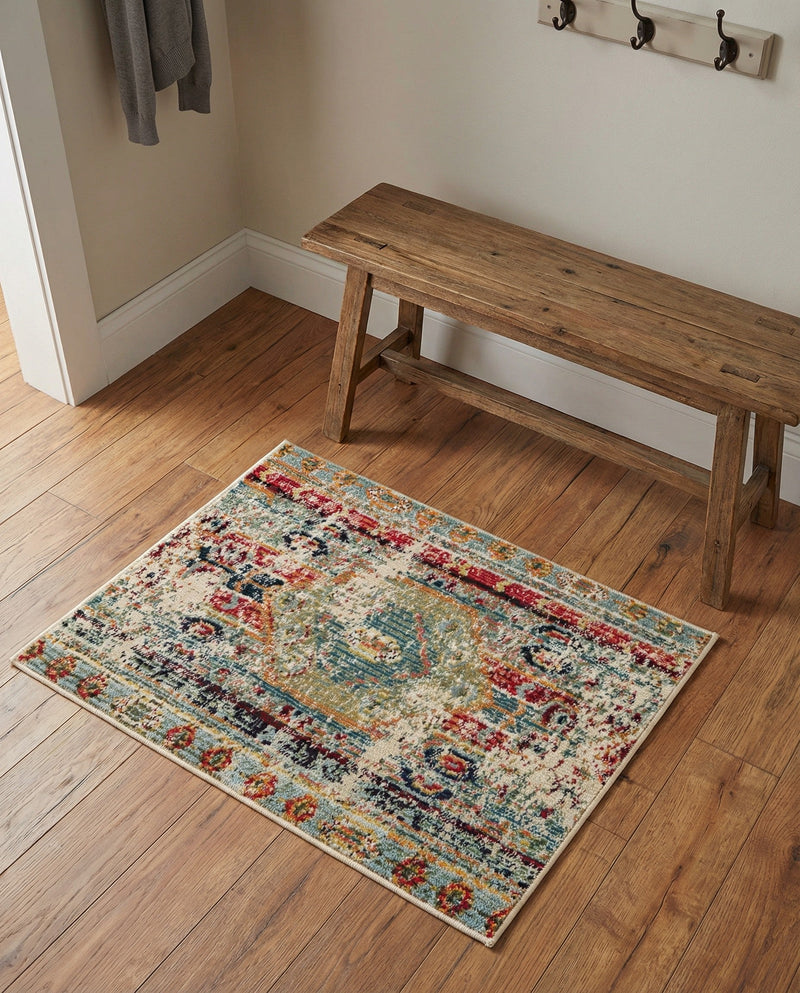 Sedona Vista Collection Area Rug -  Navajo Rectangle Blue  lifestyle 41