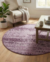 Studio Haven Collection Area Rug -  Gallery (Violet) Round Violet  lifestyle 68