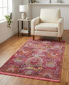 Caribbean Breeze Collection Area Rug -  Lucia Rectangle Pink  lifestyle 45