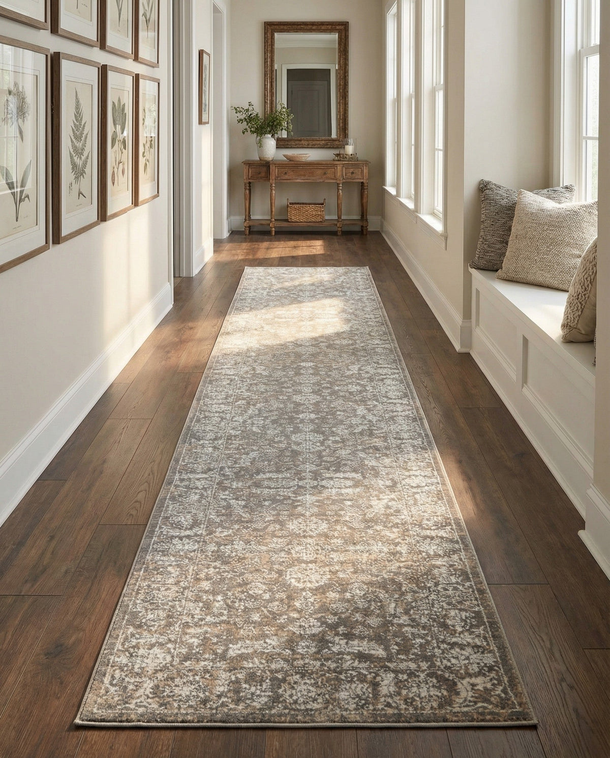 Metro Heights Collection Area Rug -  Astoria Runner Gray  lifestyle 100